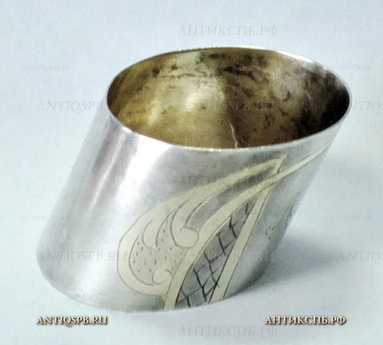 Салфетница серебряная старинная. Россия. Нач. ХХ века. №20889